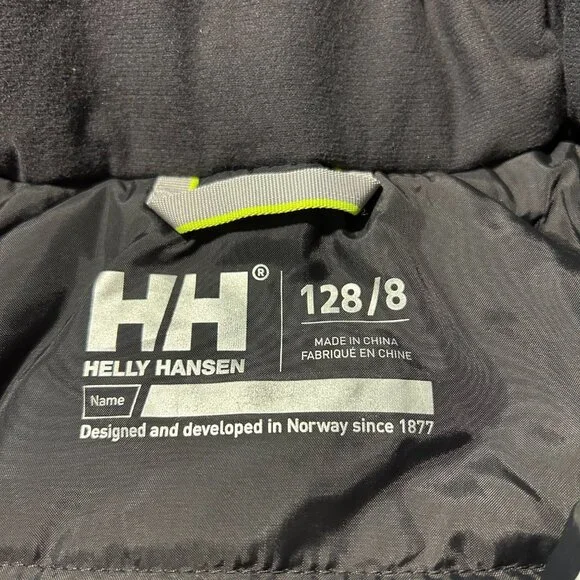 NWT Boys Helly Hansen (Item-58) Grey Neon Camo Sky/High Snowboard Ski Jacket 8
